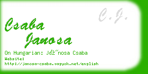 csaba janosa business card